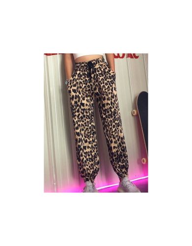 Fashion Sexy Leopard Print Casual Trousers Pants With Pockets