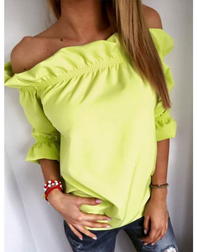 Off The Shoulder Half Sleeve Casual T-shirt