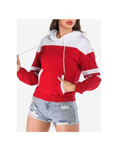 Fashion Spring Sweatshirt Hooded Plus Size Tops With Pockets