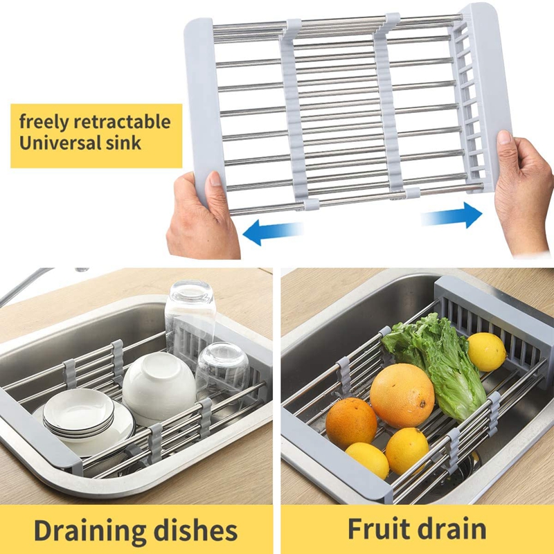 stainless steel kitchen rack over sink