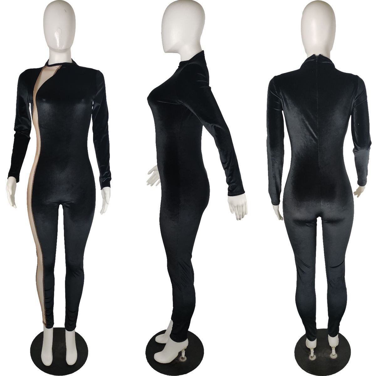 black mesh jumpsuit