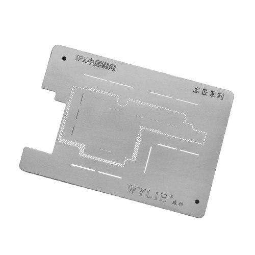 Wylie For iPhone X/XS/XR/XS MAX BGA Reballing Stencil Kit Motherboard Middle Layer Planting Tin Template Soldering Net