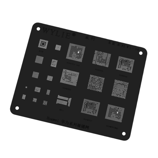 Wylie WL-56 Black MSM8937 MSM8953 MSM8916 MSM8940 BGA153 BGA221 Power Wifi Flash Nand CPU BGA Stencil Reballing Template