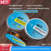 MaAnt 200M Superfine Silver Jump Wire No Breakpoint Flying Line For iPhone Motherboard PCB Chip Fingerprint Welding Point Repair
