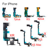 OEM Charging Port Dock Connector Flex Cable for iphone 7G 8G 6SP 7plus 8plus X XR XS MAX USB Microphone Repair Part