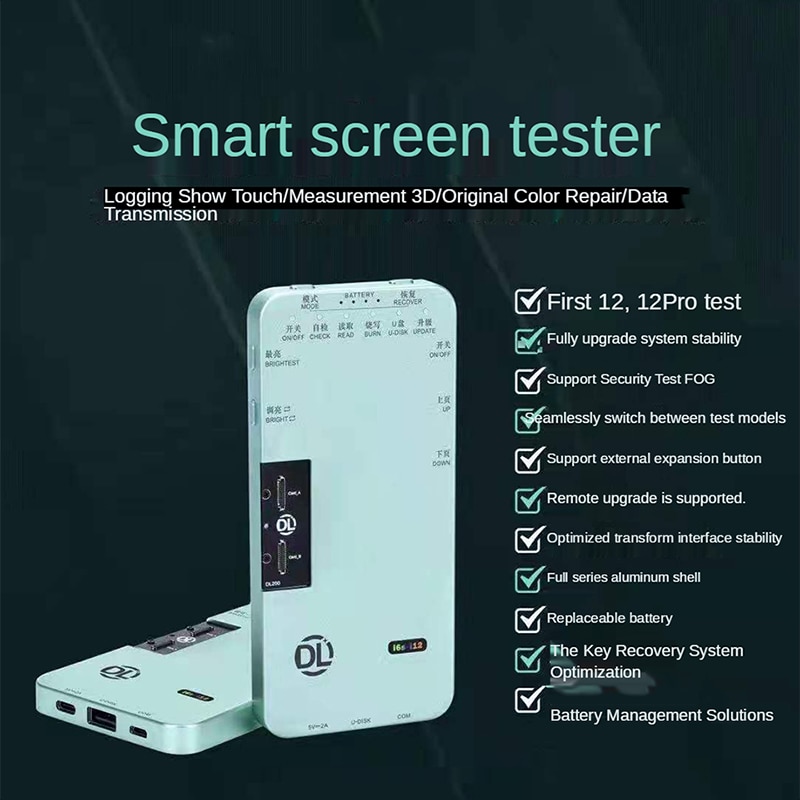 DL-S200 LCD Screen Tester For IPhone 12 11Pro MAX XS XR 8 7 6S Programmer Ambient Light Sensor Original Color True Tone 3D Touch