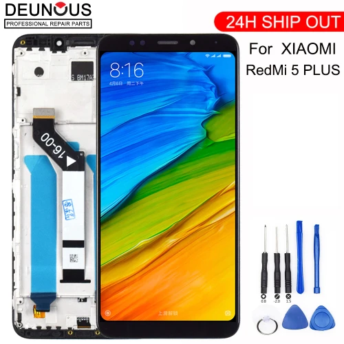 For Xiaomi Redmi 5 Plus LCD Display Digitizer Frame Touch Screen LCD Original Replacement Parts