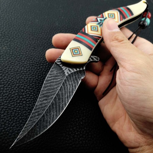 Natvie Spring Assisted Knife, 3 Colors Tactical Fast Open Utility Survival Knife