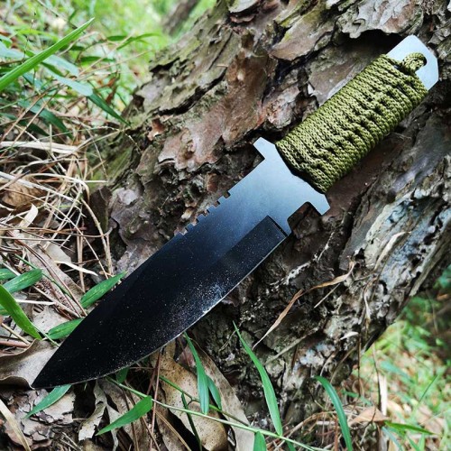 W/Sheath Wild Survival Tactical Knife Fixed Blade Dagger, Camping Fishing Knife
