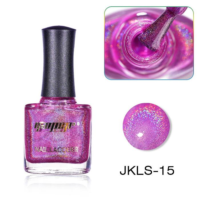 Highly Pigmented 16 Colors Holographic Nail Polish(12ml) JKLS