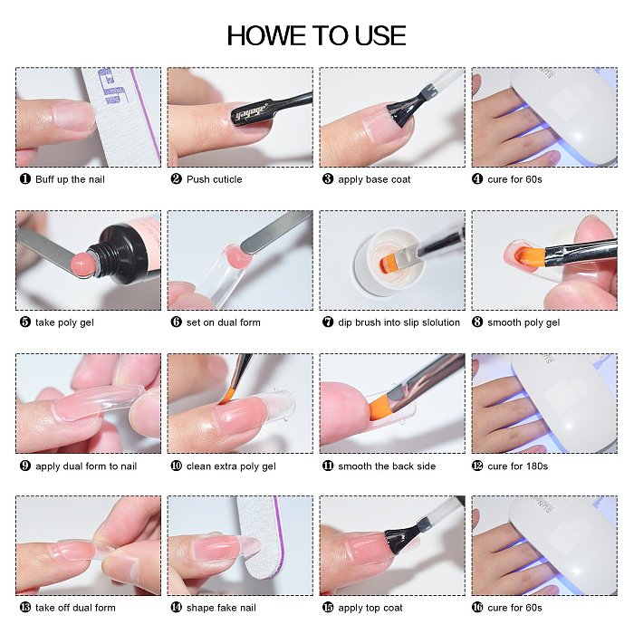 New Style Customizing Nail Extension 15ML Polygel Trial/Starter/Professional Kit NP15