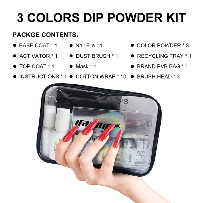 neon color nail dip powder kit