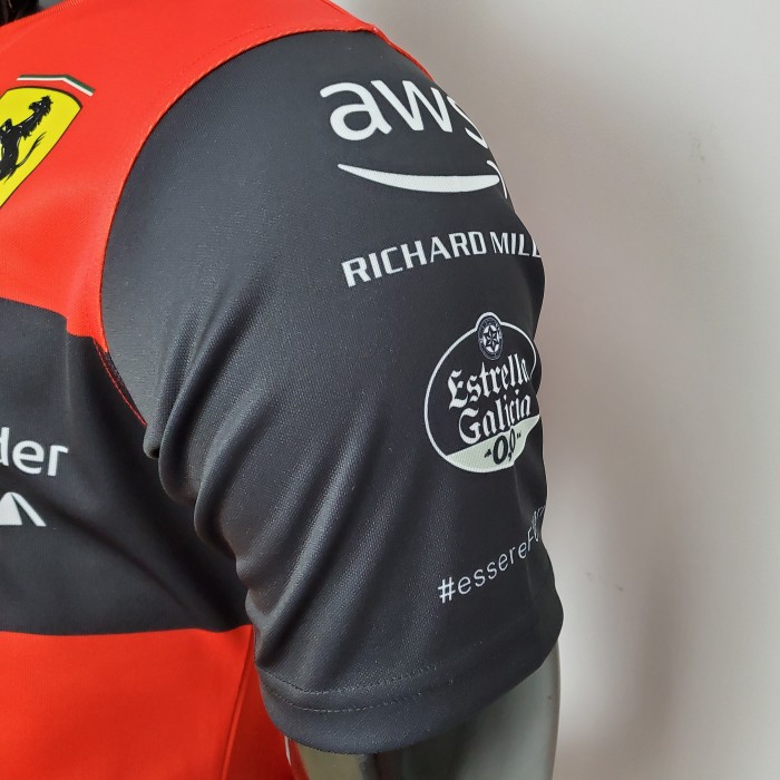 New F1 Formula One; Ferrari racing suit crew neck red S-5XL