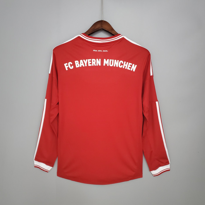 Retro long sleeve Bayern Munich 13/14 Champions League home Soccer Jersey