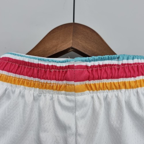 2022 San Antonio Spurs Urban Edition calção branco NBA