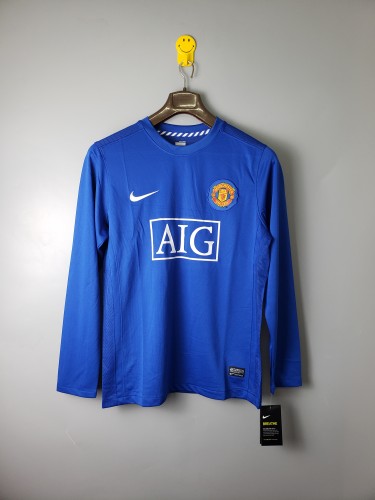 07/08 Manchester United away long sleeve retro Soccer Jersey