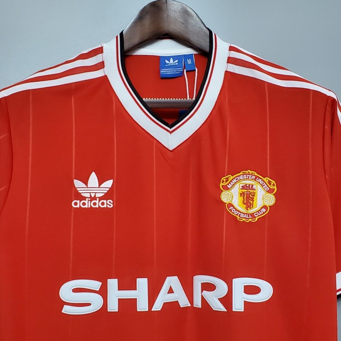 Retro 83/84 Manchester United home Soccer Jersey