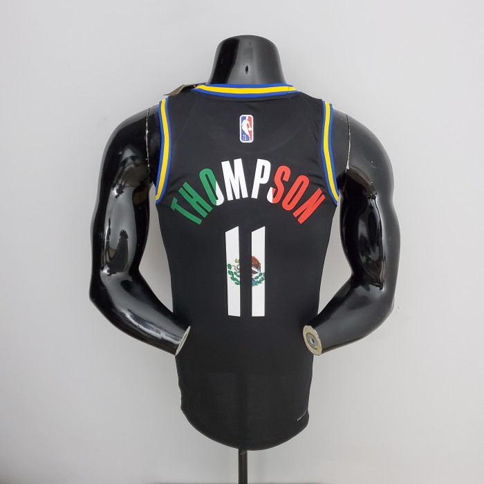 2022 75th Anniversary Golden State Warriors Thompson #11 Mexico Edition Black NBA Jersey