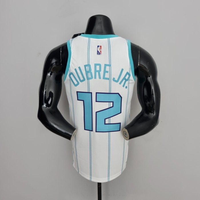 75th Anniversary Oubre #12 Charlotte Hornets White NBA Jersey
