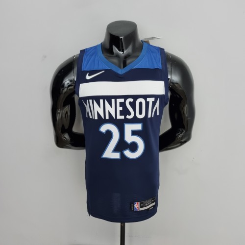 75th Anniversary Minnesota Timberwolves Rose #25 Royal Blue NBA Jersey