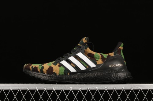 Bape x Adidas Ultra Boost  Green Camo  F35097 1.0 early generation UB leisure sports jogging shoes