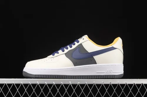 NIKE Air Force1'07 Low  beige blue gray  low upper board shoes CK7214-101