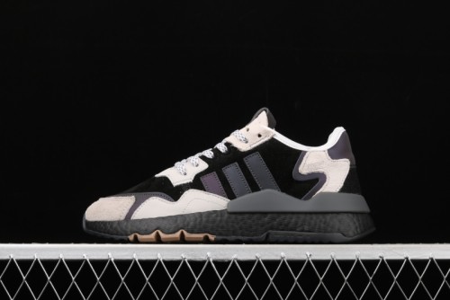 Adidas Nite Jogger 2019 Boost BD7936 suede stitching 3M reflective vintage running shoes