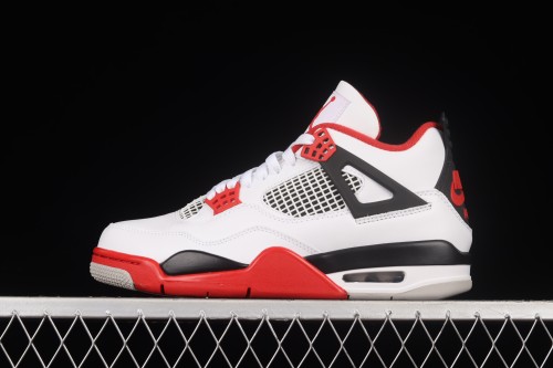 Air Jordan 4 Retro  Fire Red  White Red Flame Red Basketball shoes DC7770-160