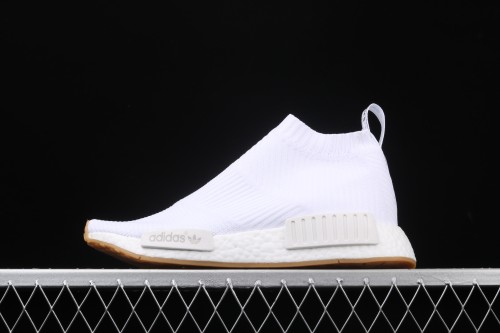 Adidas NMD CS1 competes for  All White  BA7208 stretch knitted sock shoes