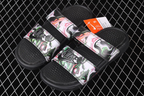 NIKE Benassi Swoosh # double belt ninja slipper series # authentic slippers life all kinds of summer beach slippers 819717-003