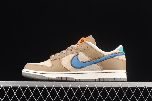Size? X NIKE DUNK Low  Dark Driftwood  Slam Dunk Series low-top leisure sports skateboard shoes DO6712-200