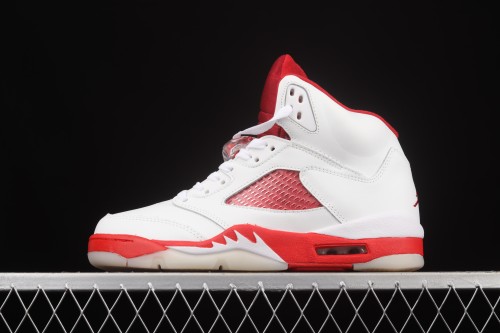 Air Jordan 5  What The  White and Red Valentine's Day 440892-106
