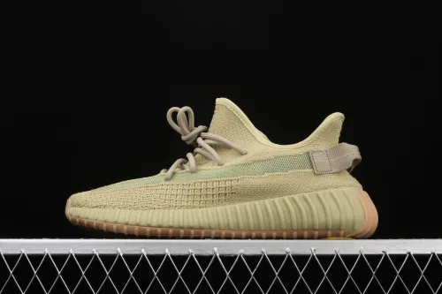 Adidas Yeezy 350 Boost V2  Sulfur  FY5346 Darth Coconut 350 second generation hollowed-out matcha green color matching