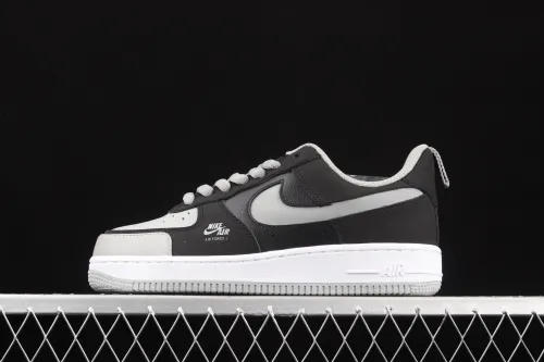 NIKE Air Force 1 Premium  ShAdidasow grey Shadow Grey  side Logo3M reflective low upper shoes BQ6818-009