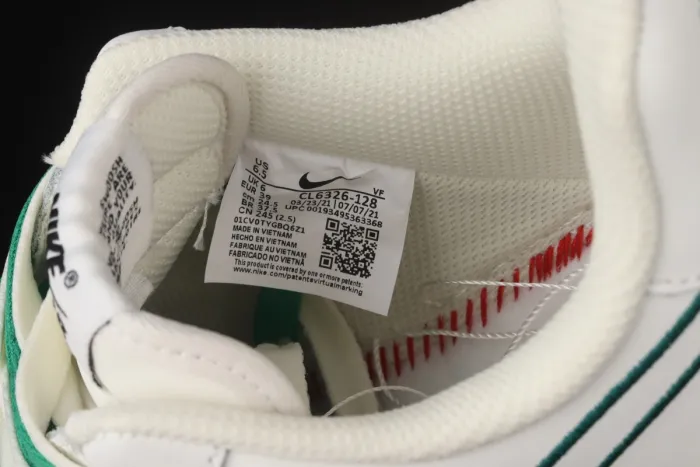 NIKE Air Force 1x07 Low  Rice White Green Electric embroidery Hook  low-top casual board shoes CL6326-128