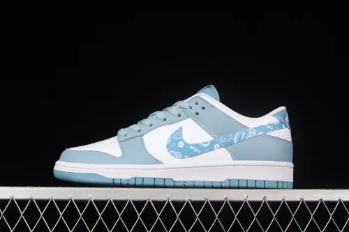 NIKE DUNK Low  Green/blue paisley  turquoise Paisley SB rebound fashion casual board shoes DH4401-101