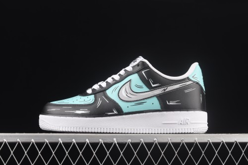 NIKE Air Force 11607 Low two-dimensional theme black diamond color matching low-top casual board shoes CW2288-215