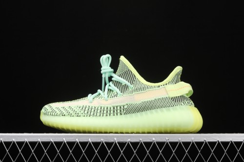 Adidas Yeezy Boost 350V2  Yeezreel  FW5191 Darth Coconut 350 second generation hollowed-out black and yellow luminous angel color