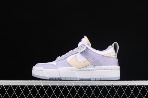 NIKE DUNK Low Disrupt  White/Sand/Ghost/Sail  lightweight dunk destruction series deconstructed wind low side casual skateboard shoes DJ3077-100