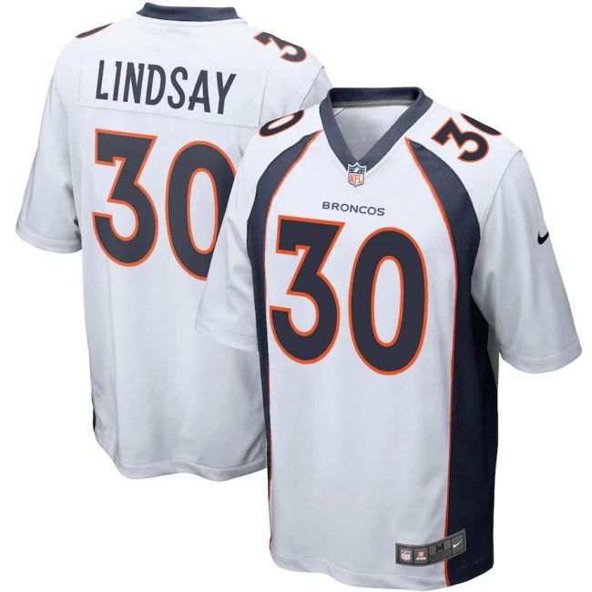 Men's Phillip Lindsay White Player Limited Team Jersey