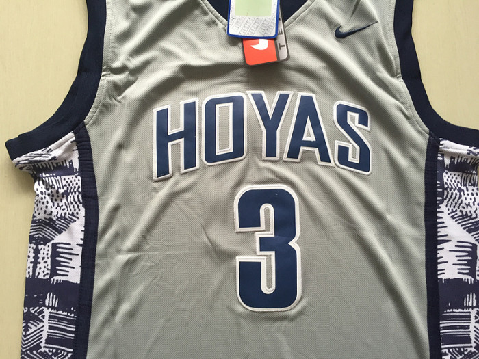 Allen Iverson 3 Hoyas College Gray Basketball Jersey