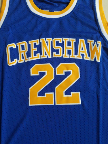 Quincy McCall 22 Crenshaw High School Blue Basketball Jersey Love and Basketball