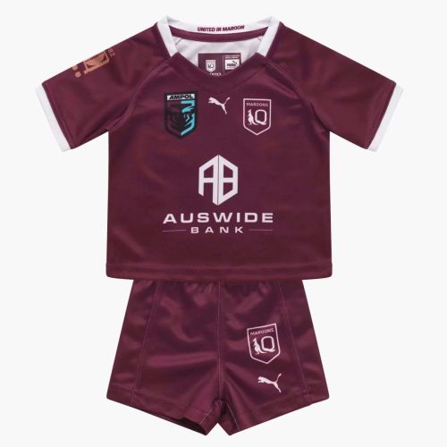 Kids QLD Maroons 2022 Home Rugby Kit