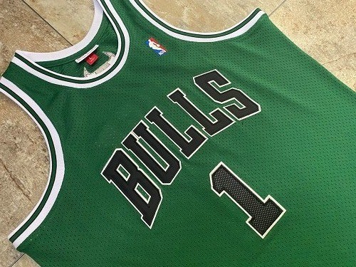 Men's Derrick Rose Green Retro Classic Team Jersey