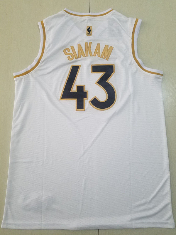 Pascal Siakam 43 White Golden Edition Jersey