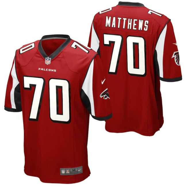 Mens Jake Matthews Red Player Limited Team Jersey
