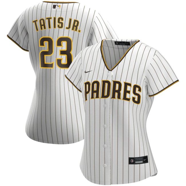 Women's Fernando Tatís Jr. White&Brown Home 2020 Player Team Jersey