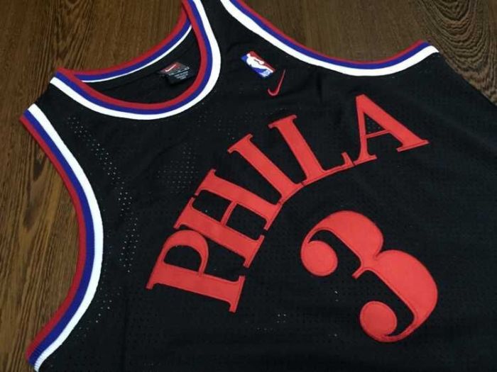 Men's Allen Iverson Black Retro Classic Team Jersey