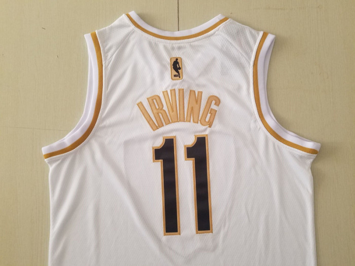 Kyrie Irving 11 White Golden Edition Jersey