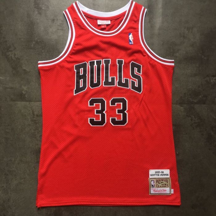 Men's Scottie Pippen Red Retro Classic Team Jersey